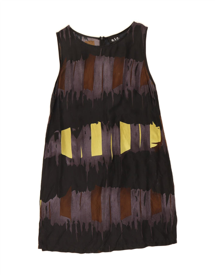 VINTAGE Womens Oversized Sleeveless Shift Dress US 4 Small  Black Striped Vintage Vintage and Second-Hand Vintage from Messina Hembry 