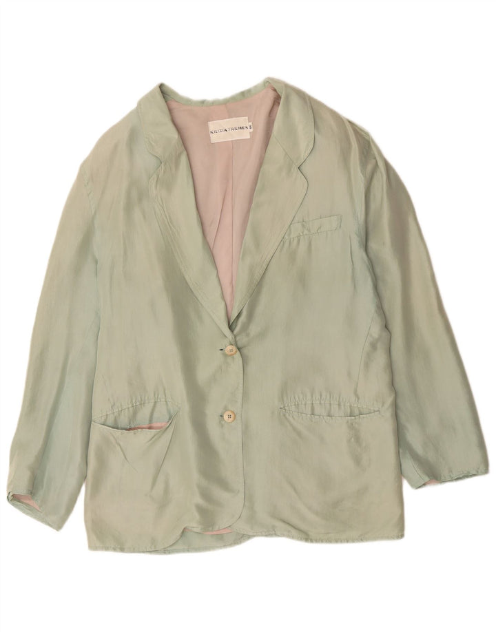 KRIZIA Womens 2 Button Blazer Jacket IT 46 Large Green