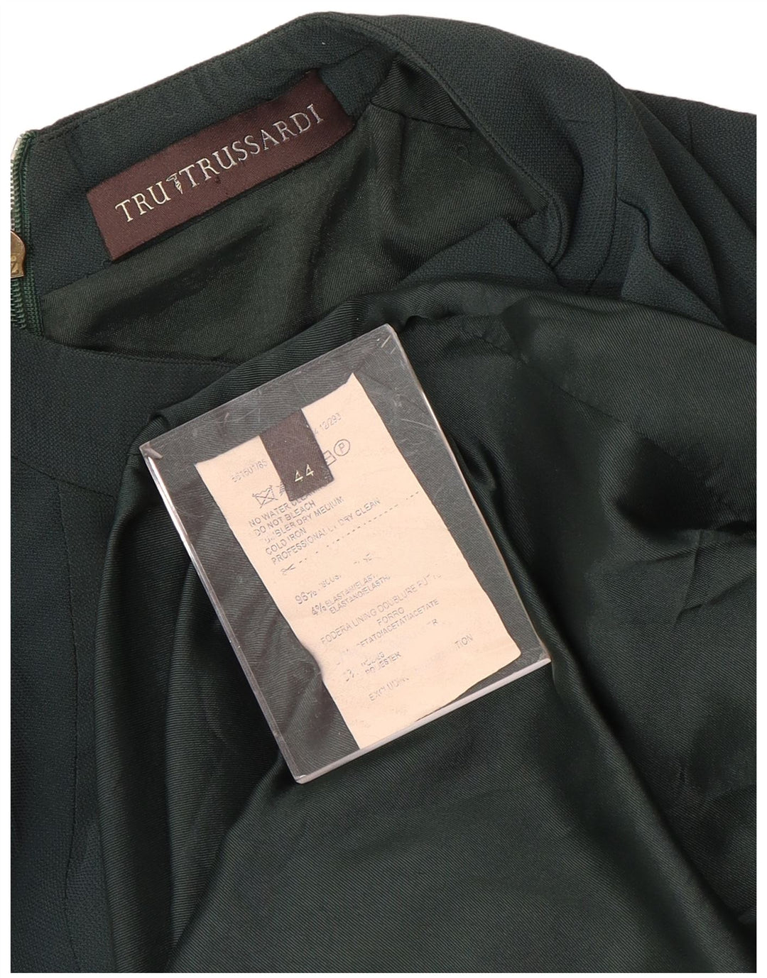 Trussardi Womens Sheath Dress IT 44 Medium Green Viscose