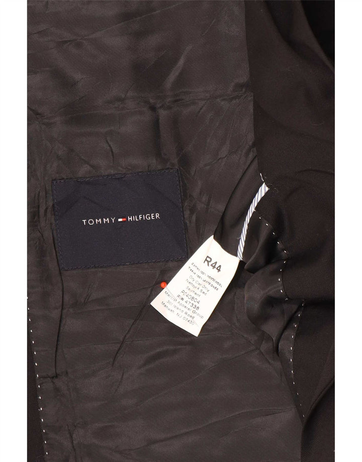 Tommy Hilfiger Mens 2 Button Blazer Jacket UK 44 2XL Black Wool
