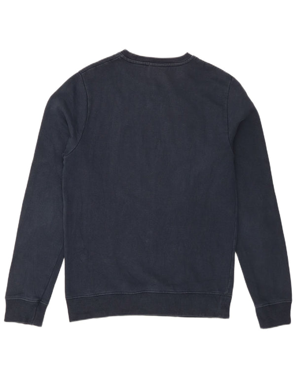 Timberland Mens Graphic Slim Fit Sweatshirt Jumper Small Navy Blue Cotton