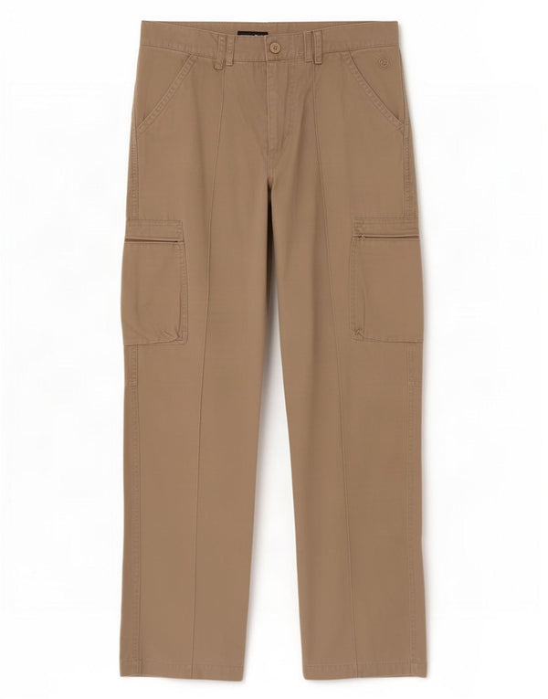 Lotto Mens Straight Cargo Trousers Small W27 L31 Beige Cotton
