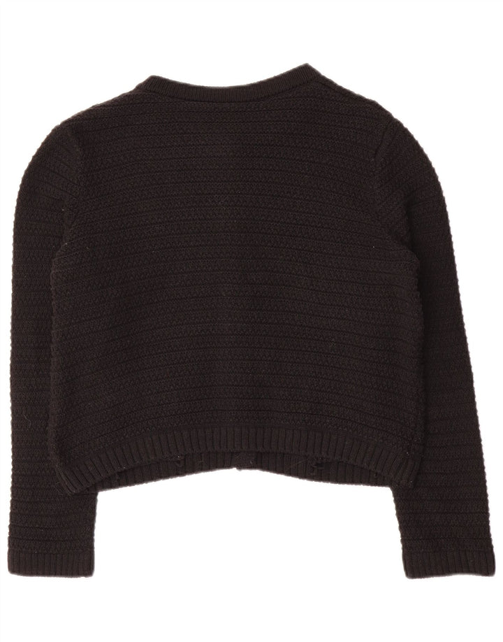 MARKS & SPENCER Womens Crop Oversized Cardigan Sweater UK 10 Small Black