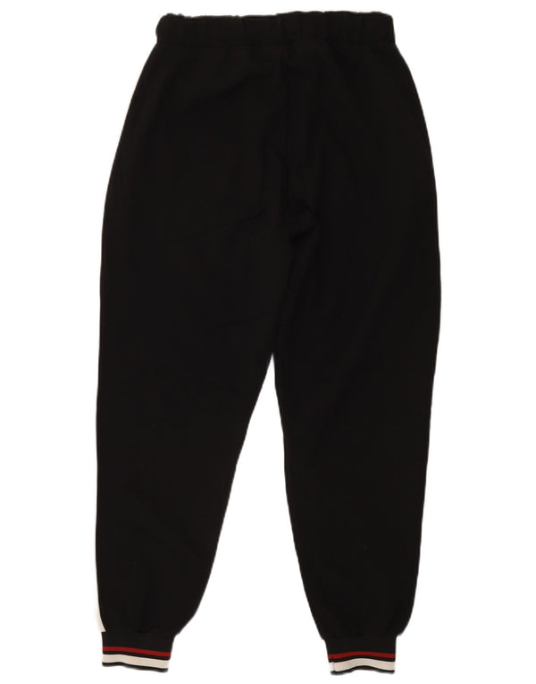 Zara Womens Tracksuit Trousers Joggers Small Black Colourblock Polyester