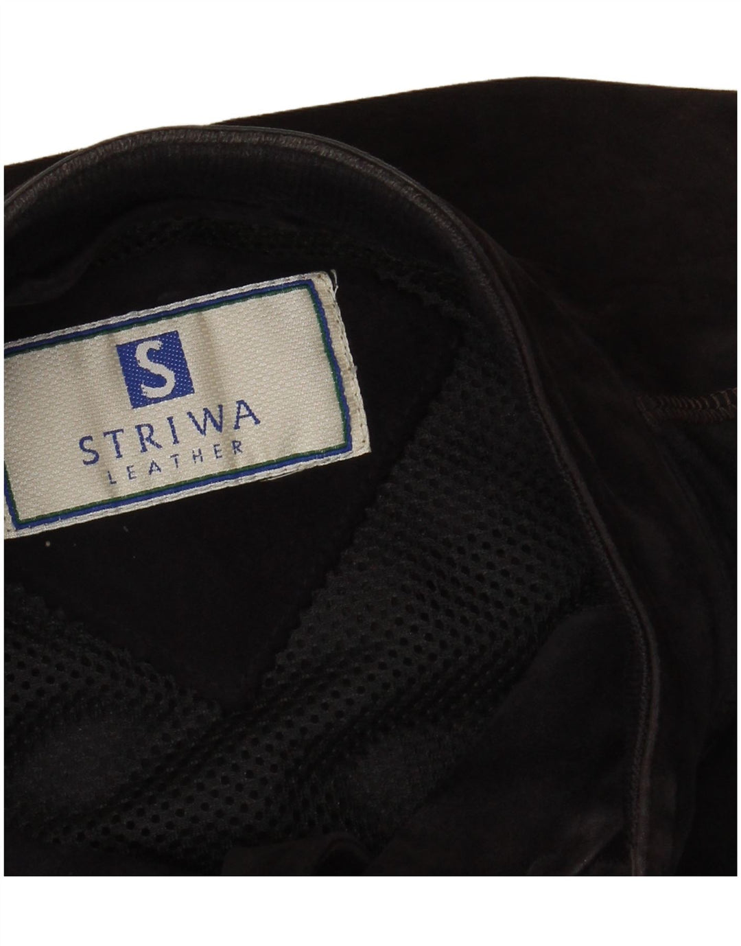 STRIWA Mens Suede Gilet UK 38 Medium Navy Blue Leather