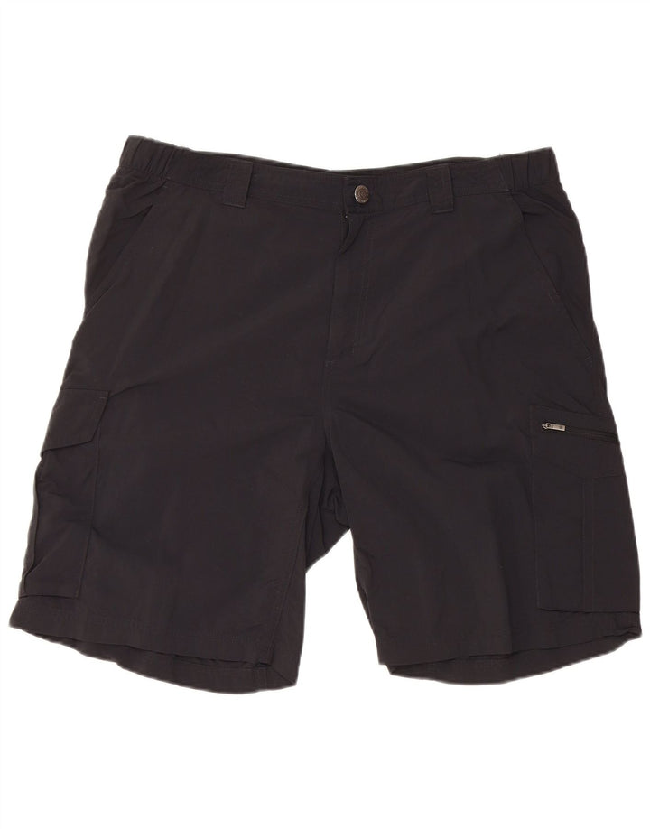 COLUMBIA Mens Omni-Shade Cargo Shorts W36 Large Black Nylon
