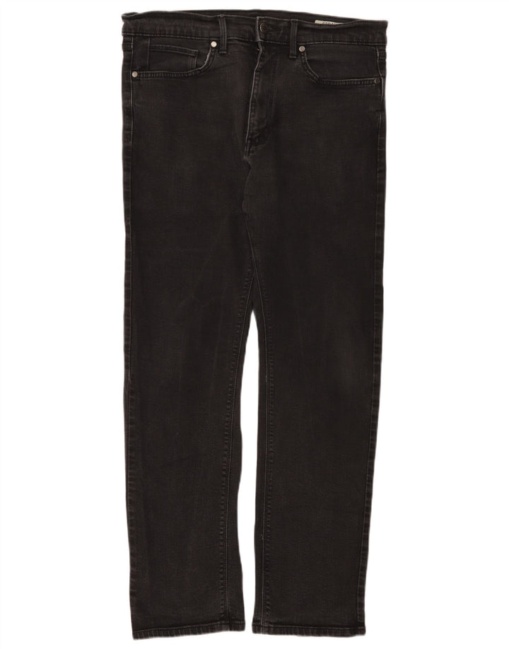 Marks & Spencer Mens Straight Jeans W34 L31 Black Cotton