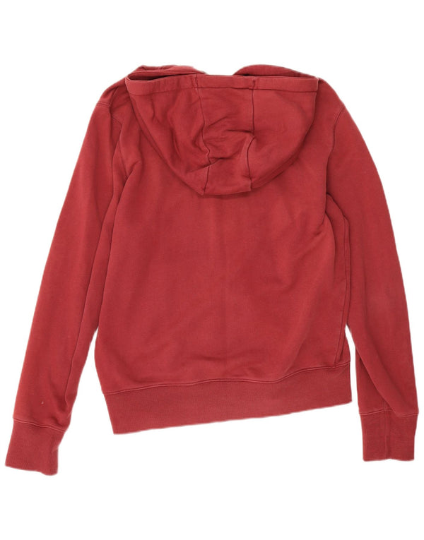 Lyle & Scott Mens Zip Hoodie Sweater Medium Red Cotton