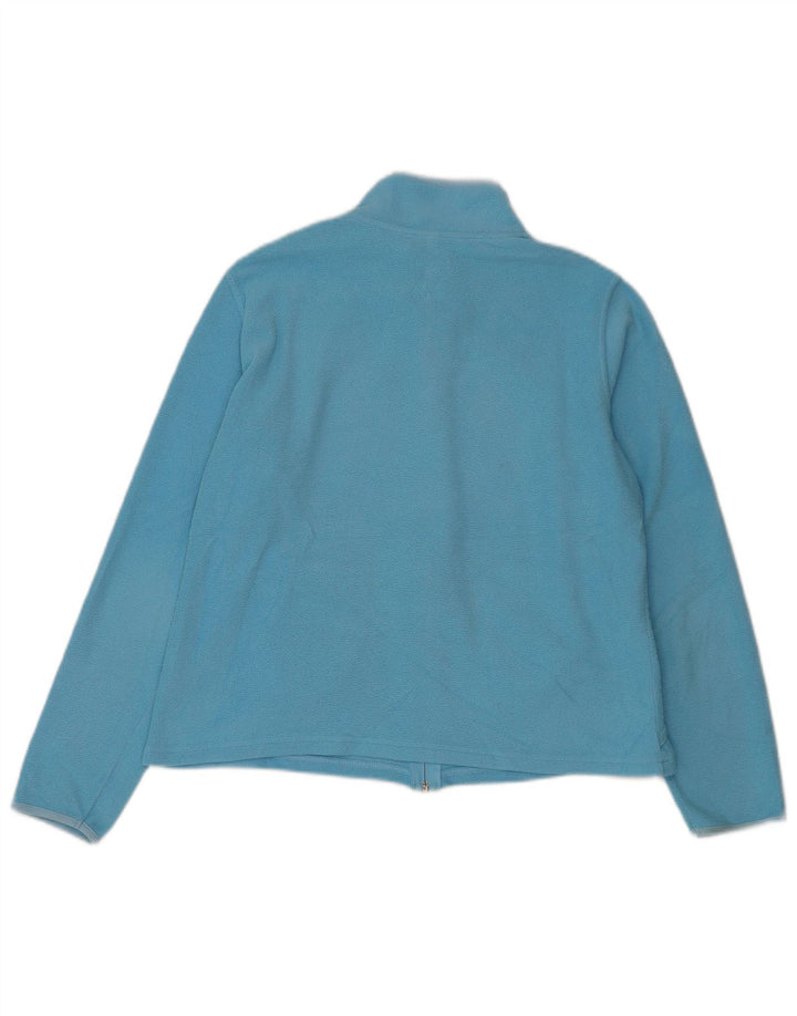 Marks & Spencer Womens Fleece Jacket UK 14 Large Blue Polyester