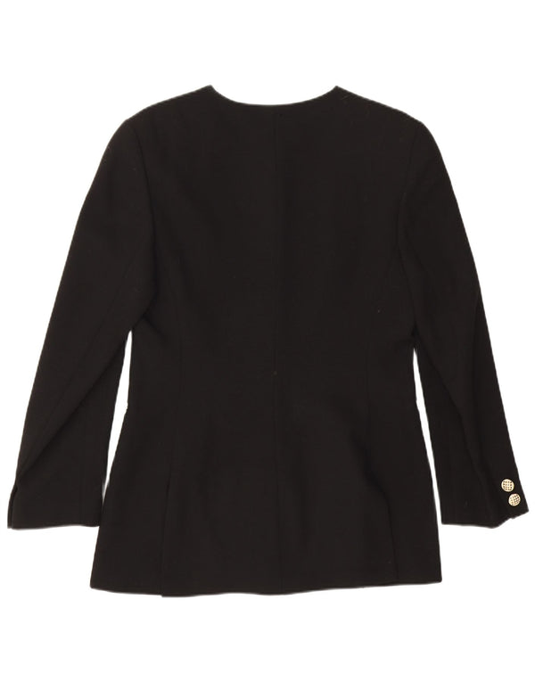 Collection Womens 5 Button Blazer Jacket IT 44 Medium Black Wool