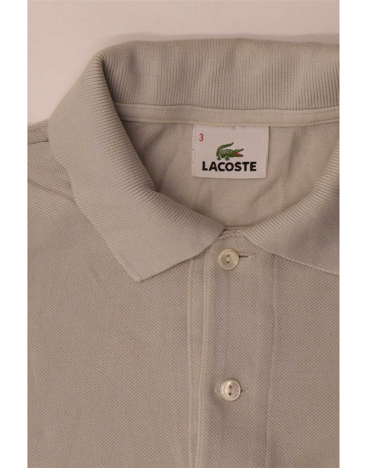 Lacoste Mens Polo Shirt Size 3 Small Grey Cotton