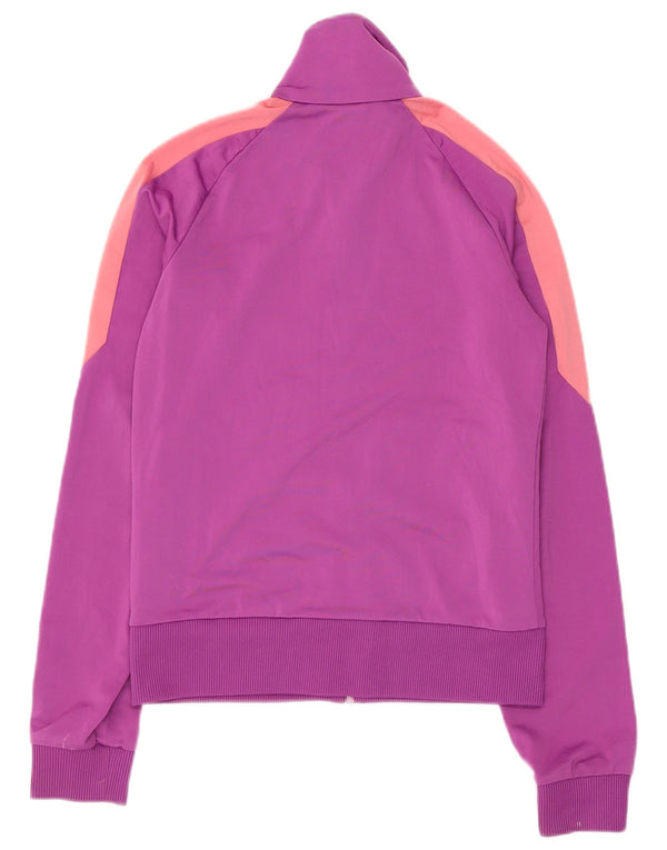 Puma Womens Tracksuit Top Jacket UK 10 Small  Purple Colourblock Polyester