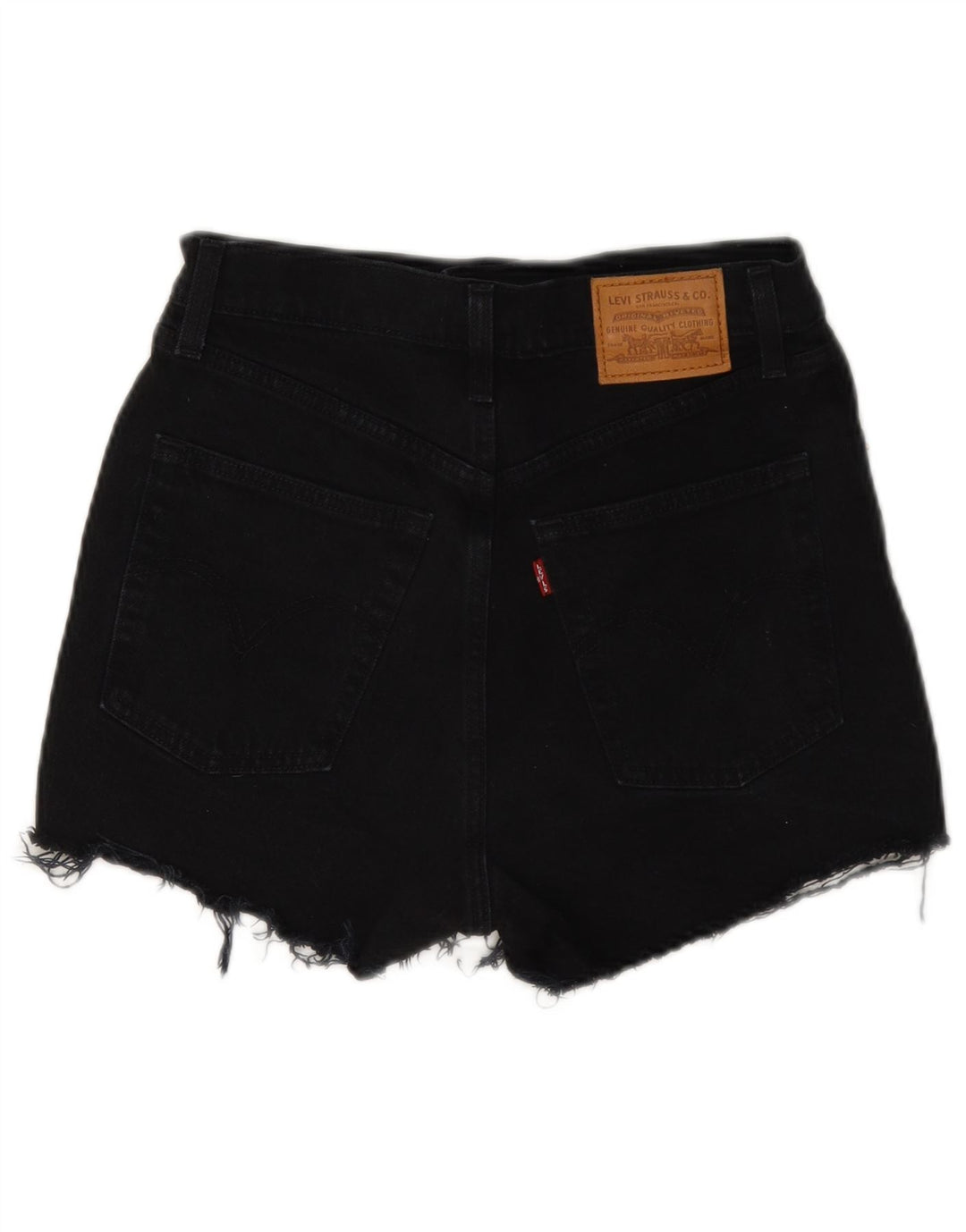 Levi's Womens Distressed Denim Shorts W27 Small Black Cotton