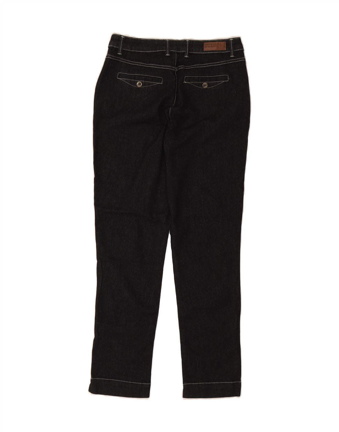 BENETTON Womens Slim Jeans W27 L27 Black Vintage Benetton and Second-Hand Benetton from Messina Hembry 