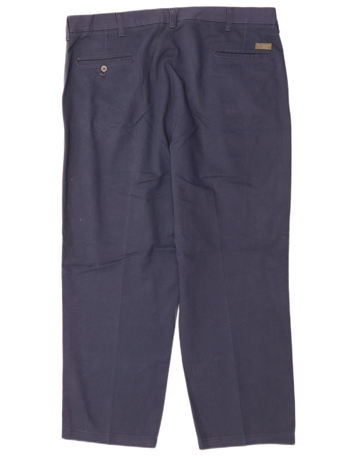 LEE Mens Straight Chino Trousers W40 L29 Navy Blue Cotton