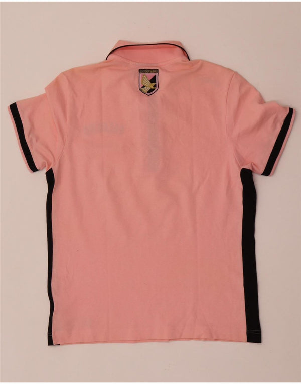 Lotto Mens Graphic Polo Shirt Medium Pink Colourblock Cotton