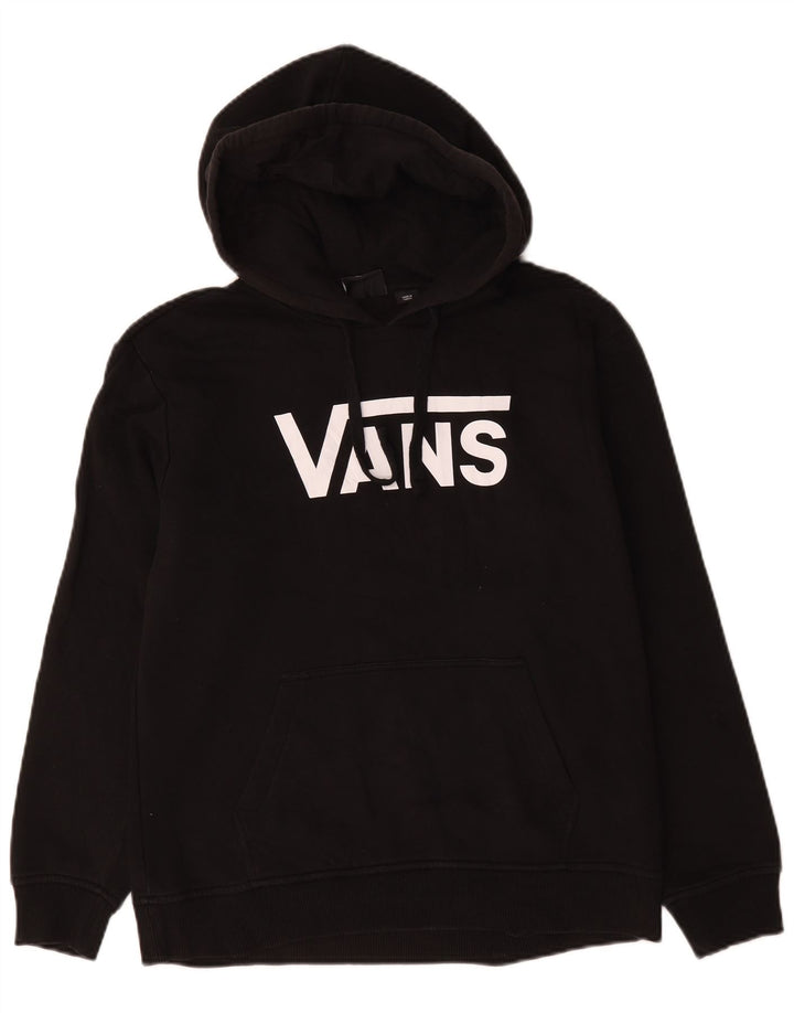 Vans Mens Graphic Hoodie Jumper Medium Black Cotton