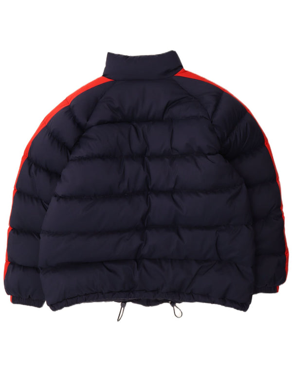 Fila Mens Padded Jacket UK 44 2XL Navy Blue Colourblock Polyester