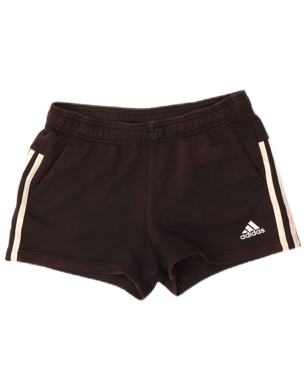 ADIDAS Girls Sport Shorts 14-15 Years  Black Cotton