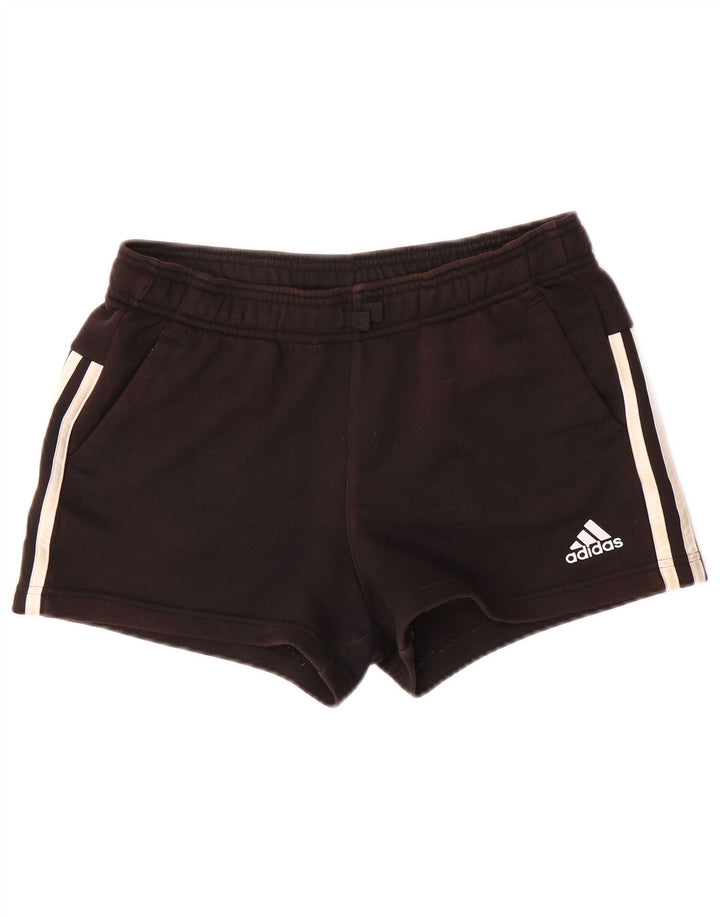 ADIDAS Girls Sport Shorts 14-15 Years  Black Cotton