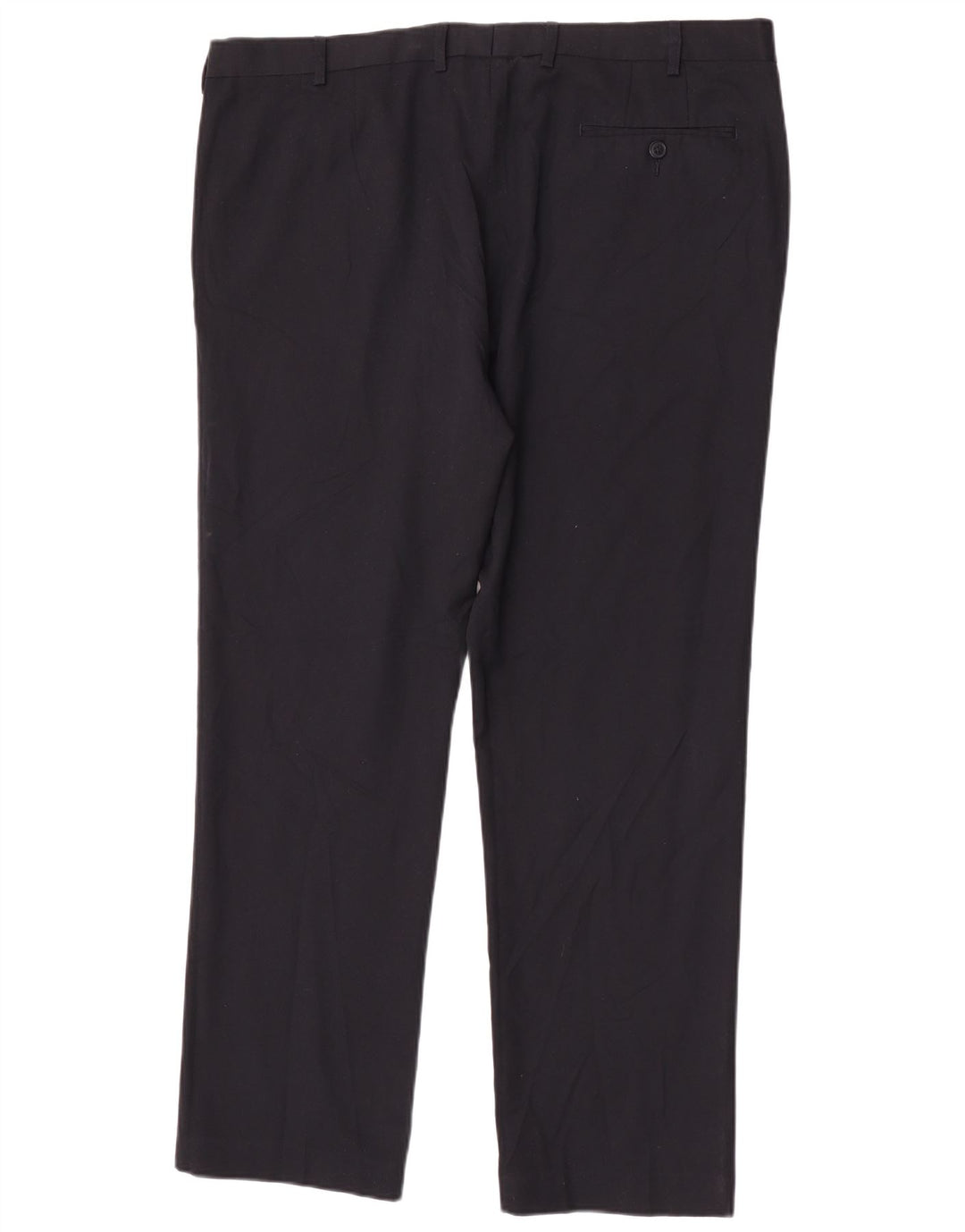 Marks & Spencer Mens Regular Fit Suit Trousers W42 L31 Navy Blue Polyester