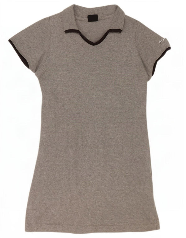 Champion Womens Polo Dress UK 12 Medium Grey Cotton