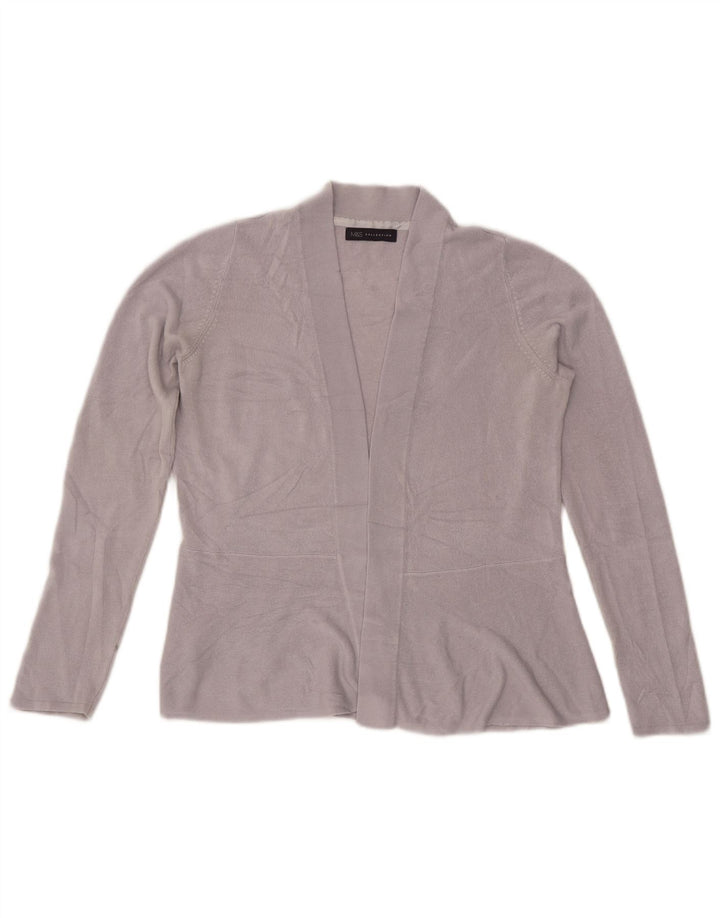 Marks & Spencer Womens Open Cardigan Sweater UK 12 Medium  Grey Acrylic