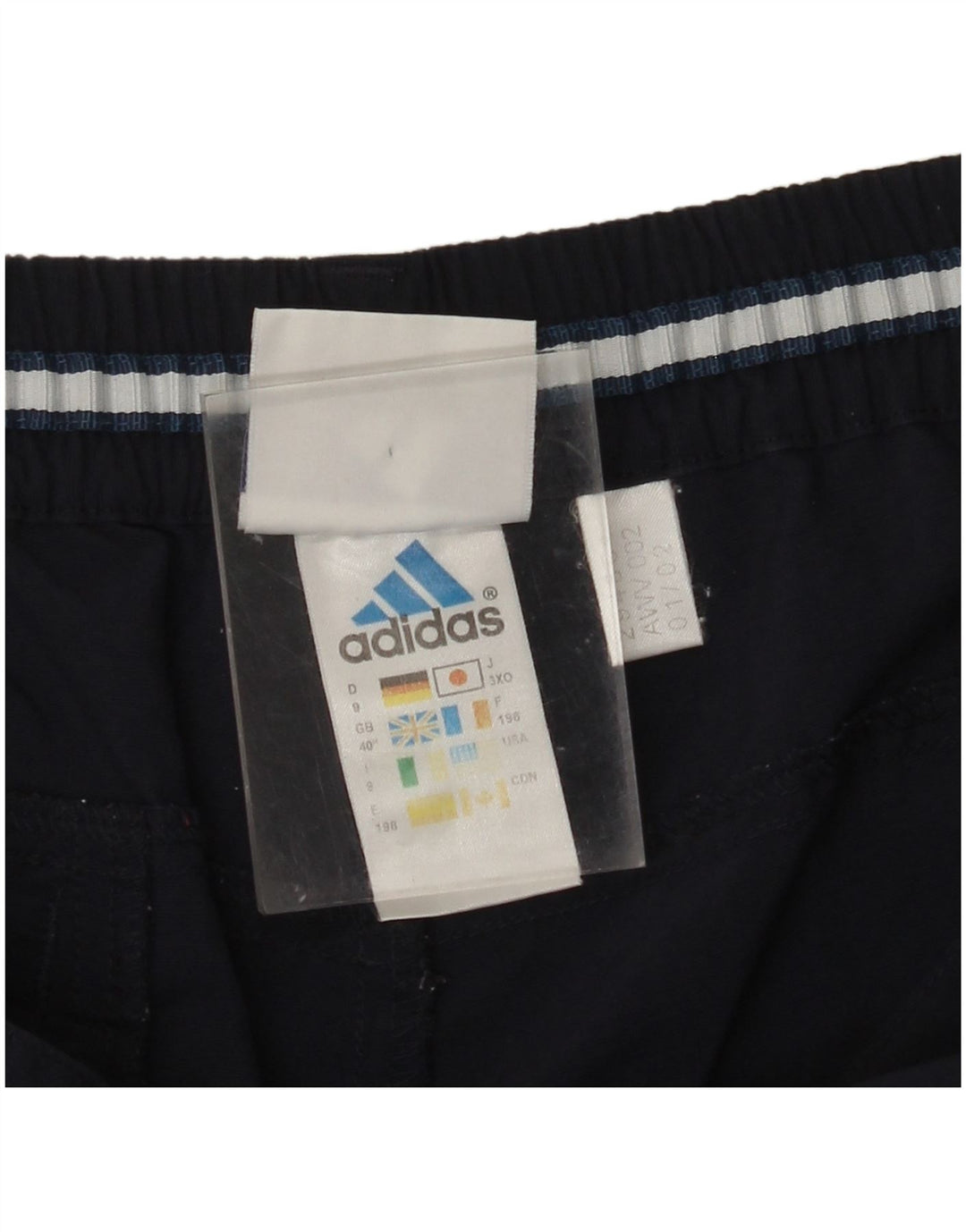 ADIDAS Mens Straight Capri Trousers W40 L21 Navy Blue Polyamide