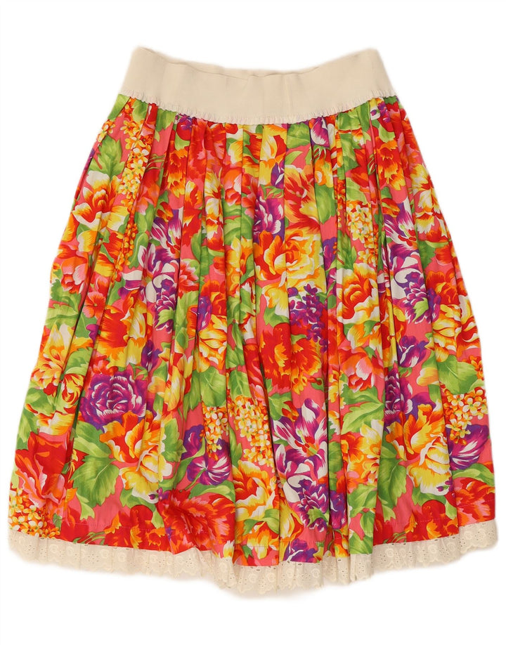 Zucchero Womens Pleated Skirt UK 14 Medium W28 Multicoloured Floral