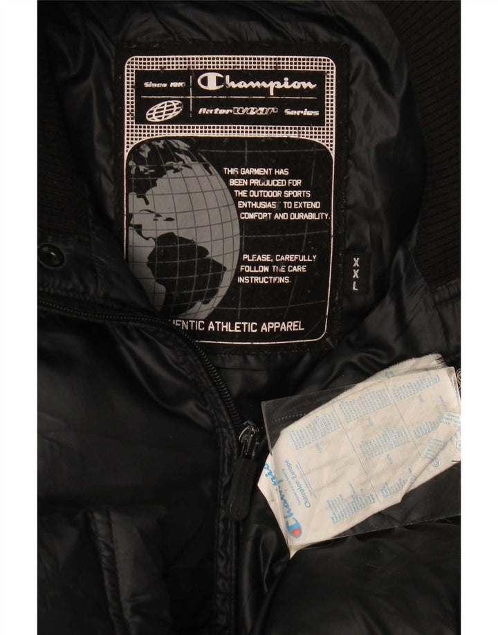 Champion Mens Padded Jacket UK 44 2XL Black Polyester