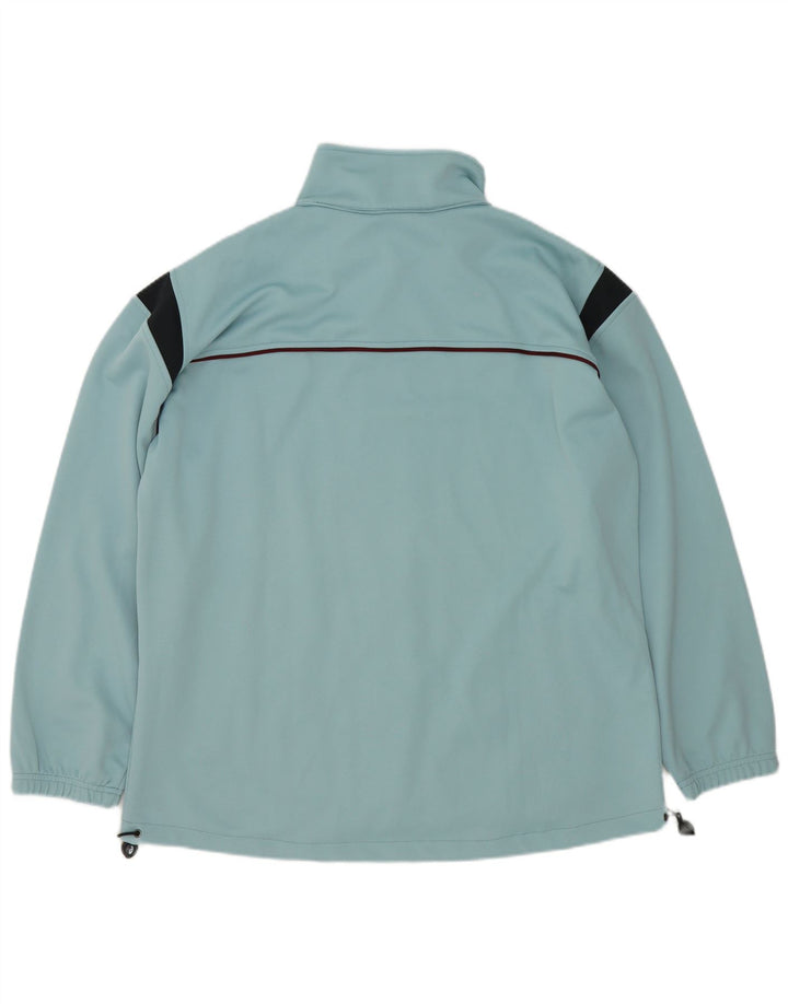 Asics Mens Tracksuit Top Jacket 2XL Blue Colourblock Polyester