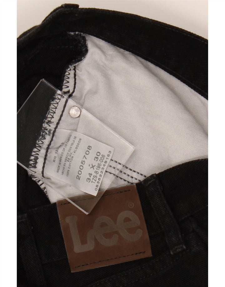 LEE Mens Straight Jeans W34 L30 Black Cotton Vintage Lee and Second-Hand Lee from Messina Hembry 