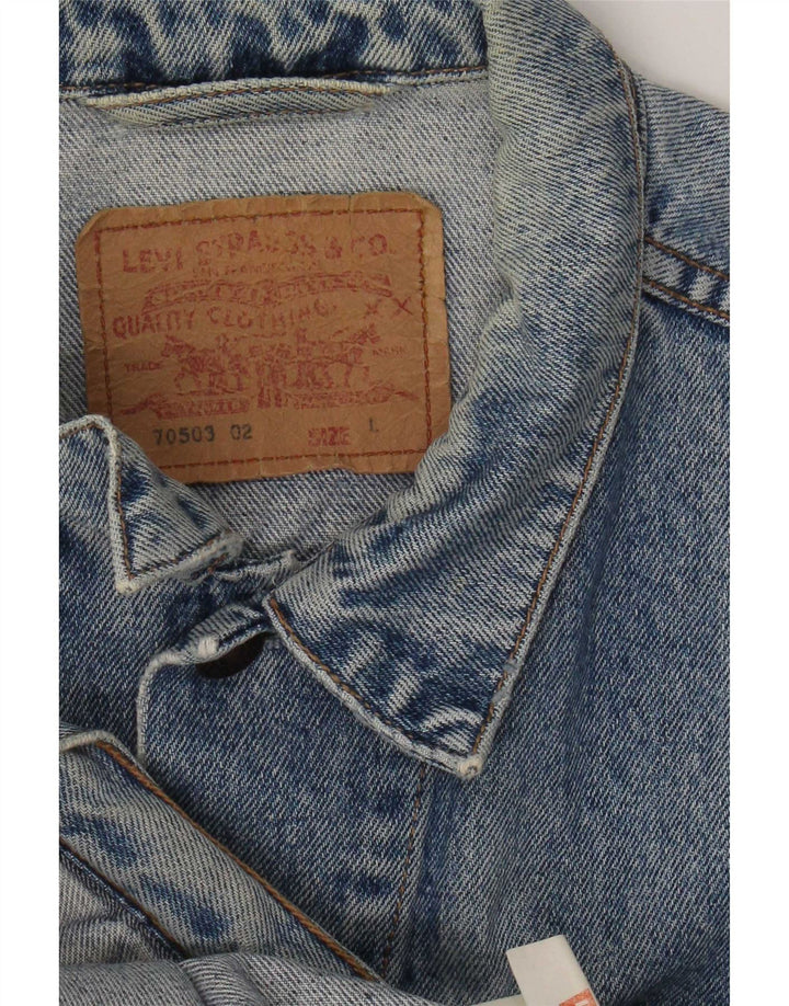 Levi's Mens Denim Jacket UK 40 Large Blue Cotton