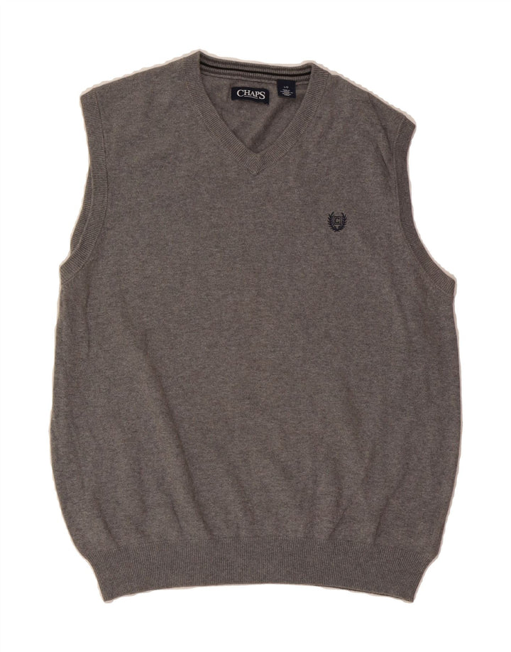 CHAPS Mens Vest Tank Top Large Grey Cotton Vintage Chaps and Second-Hand Chaps from Messina Hembry 