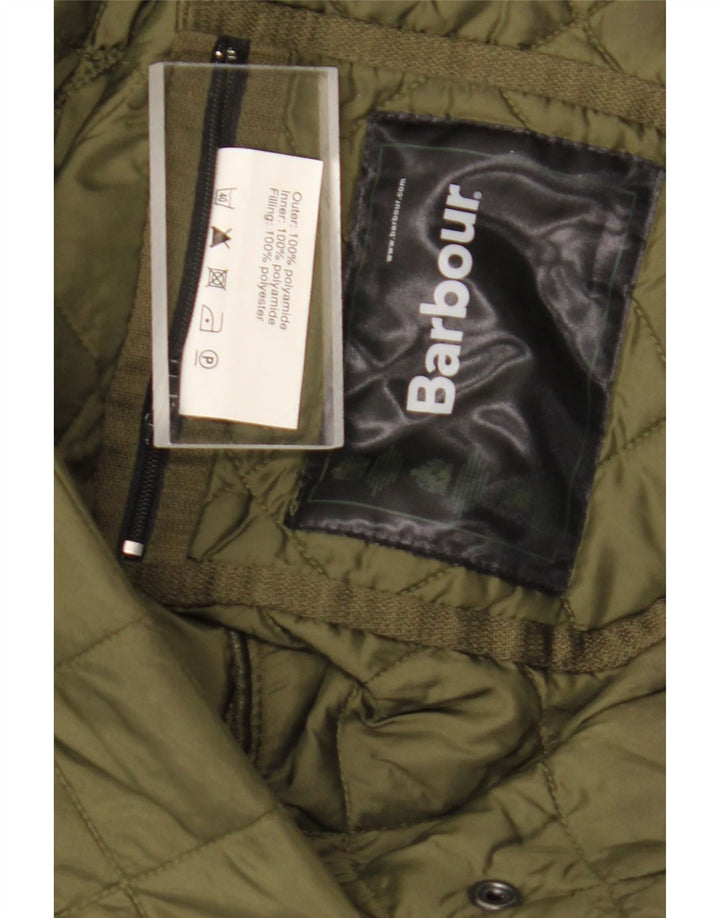 Barbour Mens Quilted Jacket UK 42 XL Green Polyester