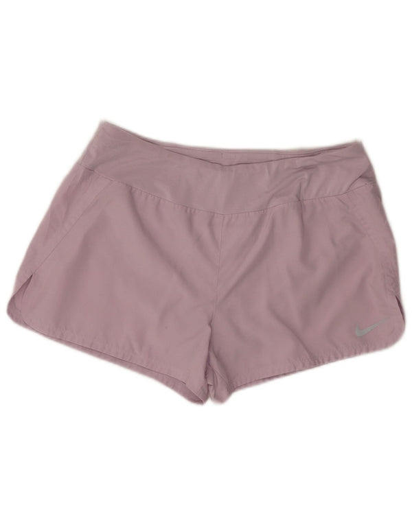 Nike Womens Dri Fit Sport Shorts UK 14 Large  Purple Polyester