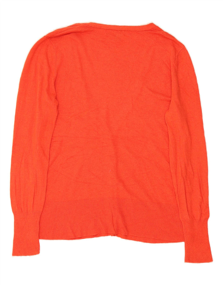 MOSSIMO Womens Cardigan Sweater UK 14 Large Orange Nylon Vintage Mossimo and Second-Hand Mossimo from Messina Hembry 