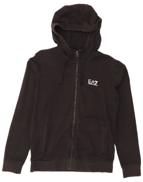Emporio Armani Mens Zip Hoodie Sweater Small Black