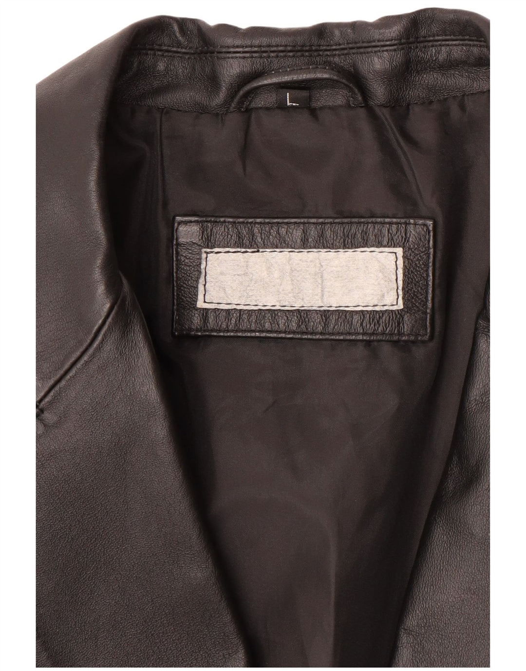 VINTAGE Mens 2 Button Leather Blazer Jacket UK 40 Large Black