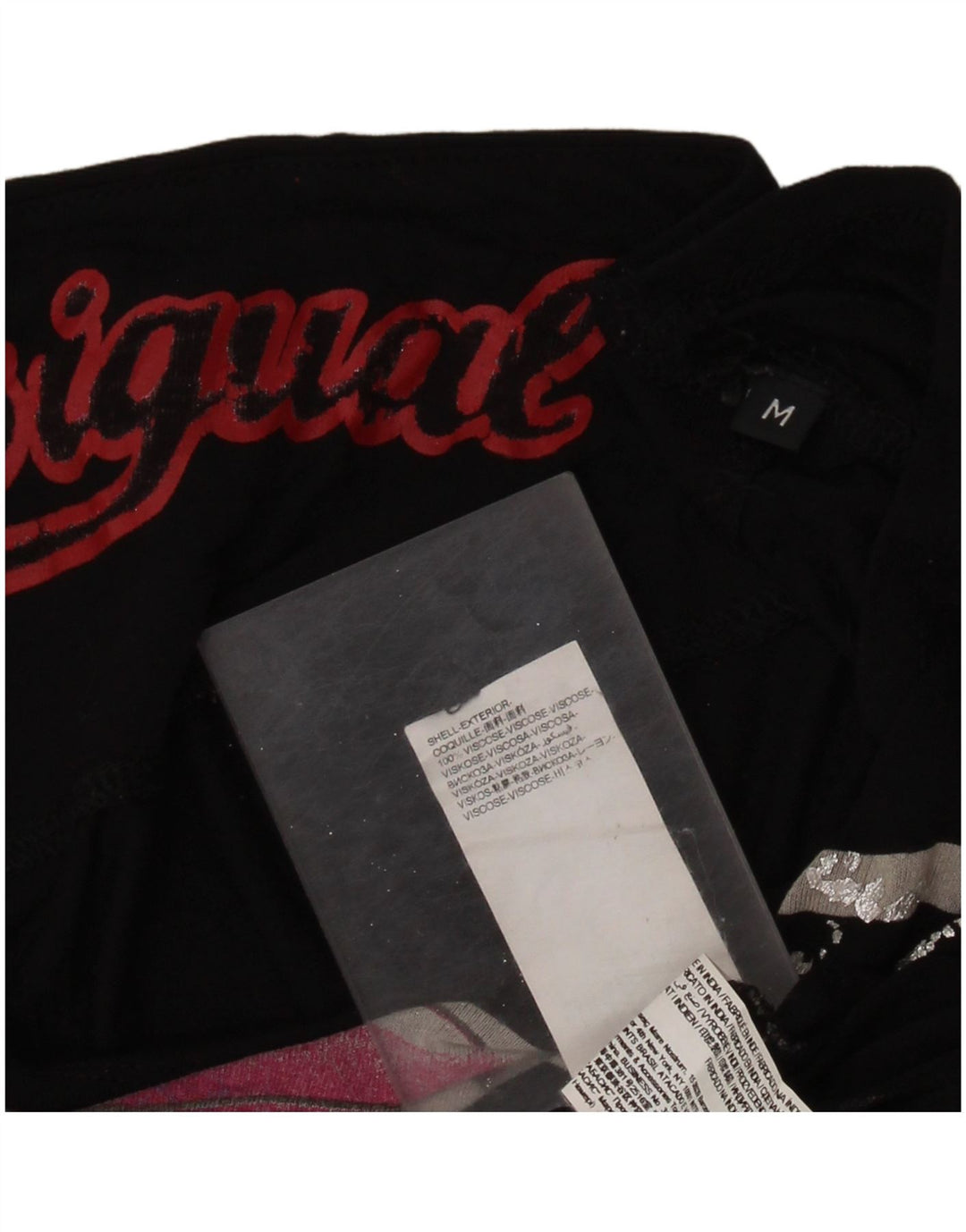 DESIGUAL Womens Oversized Graphic T-Shirt Top UK 14 Medium Black Floral