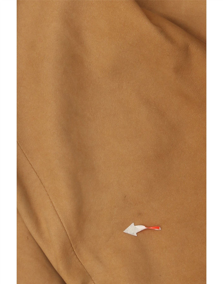 Toni Mir Mens Suede Bomber Jacket UK 42 XL Brown Leather