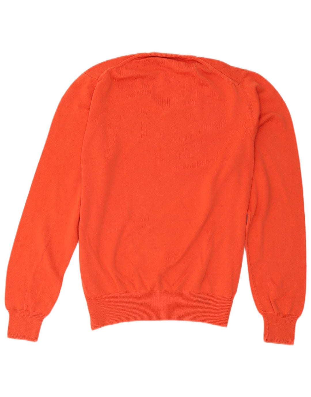 Zara Mens V-Neck Jumper Sweater Medium Red Cotton