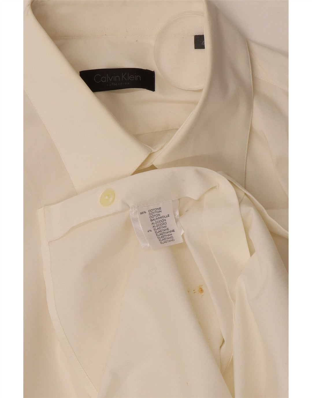 Calvin Klein Mens Shirt Size 40 Medium White Cotton