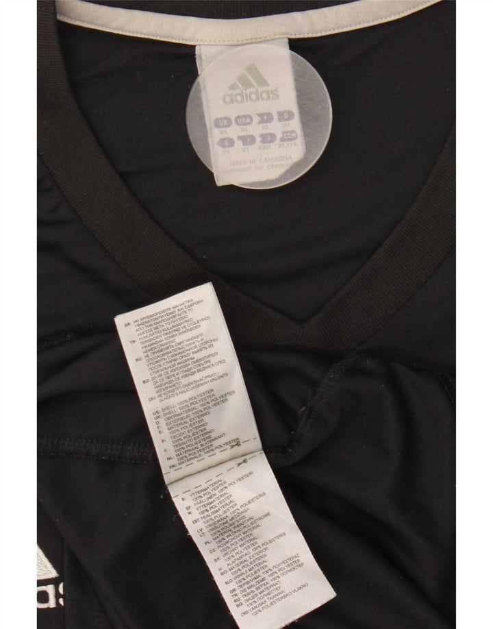 Adidas Mens T-Shirt Top XL Black Polyester