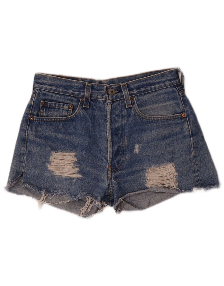 Levi's Womens Distressed Denim Shorts W26 Small Blue
