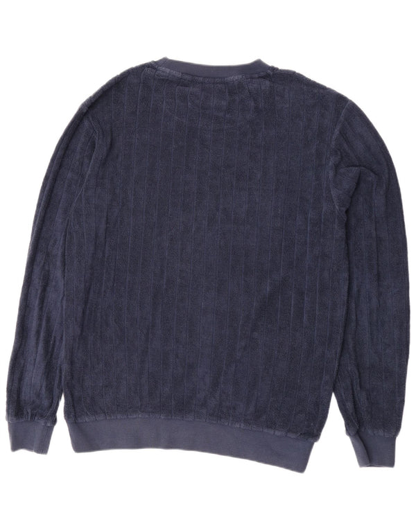 MC2 SAINT BARTH  Mens Fleece Jumper Medium Navy Blue Cotton