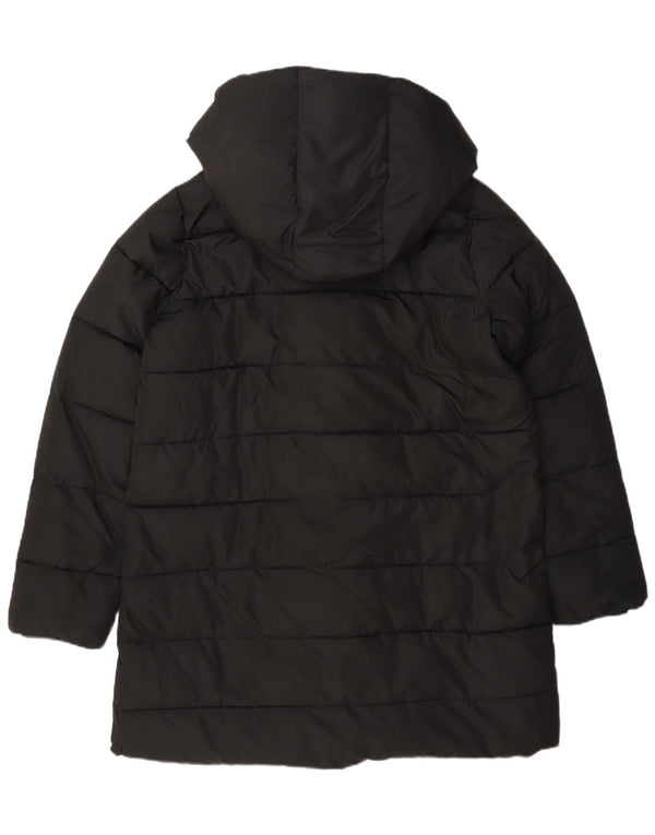 Hobbs Womens Hooded Padded Coat UK 12 Medium Black Polyester