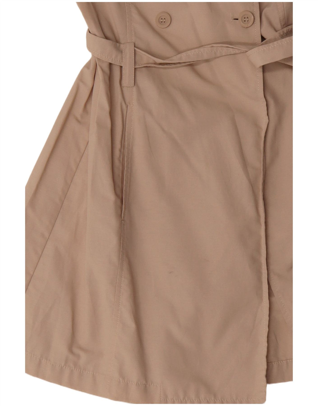 Sisley Womens Trench Coat IT 46 Large Beige Cotton