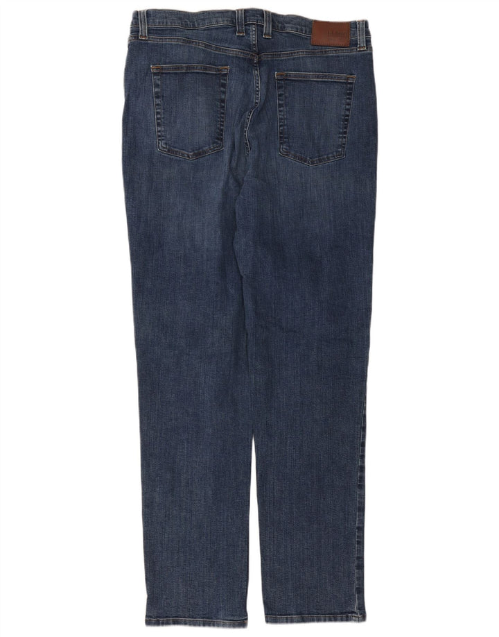 L.L.BEAN Mens Slim Jeans W38 L34 Blue Cotton