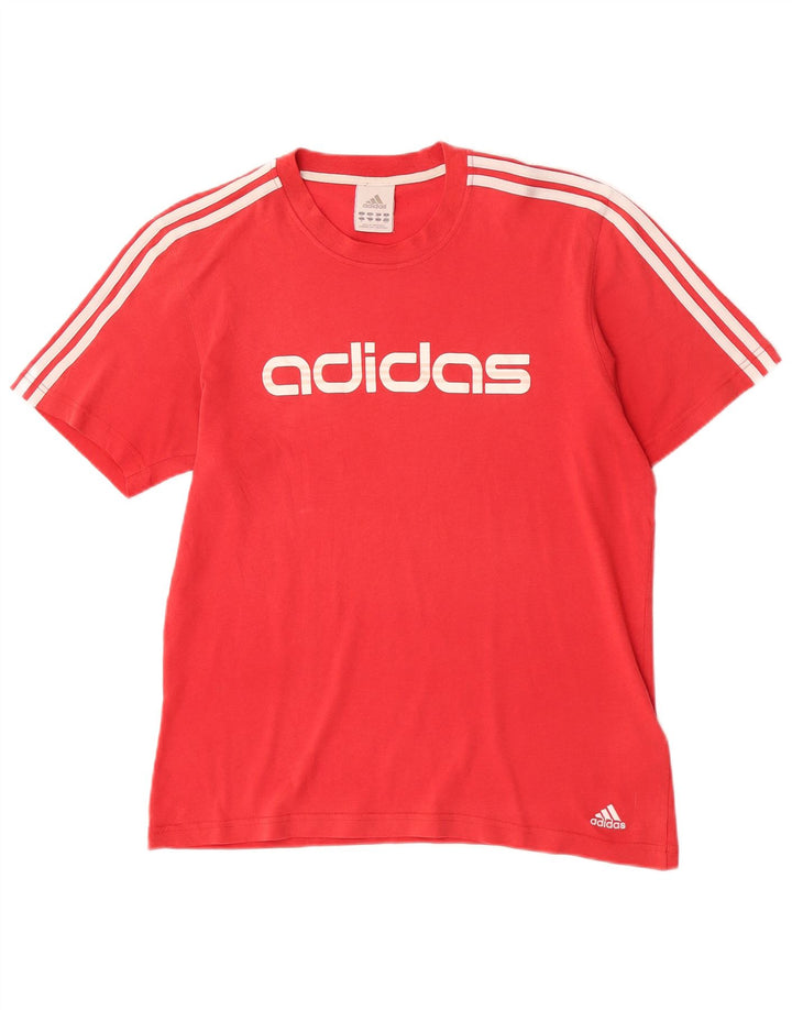 Adidas Mens Graphic T-Shirt Top Medium Red Cotton